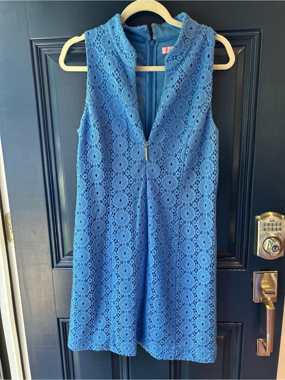 Lilly Pulitzer Royal Blue Sleeveless Lace Shift Dress